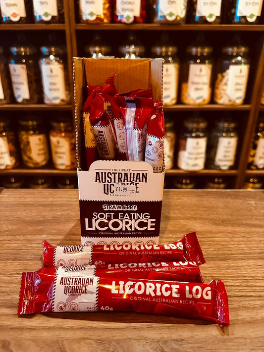 Australian Strawberry Liquorice Log