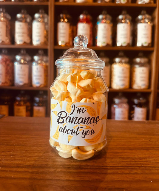 Valentines Sweet Jar - "I'm Bananas About You"