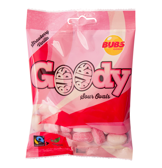 Bubs Vanilla and Strawberry Ovals 90g Bag