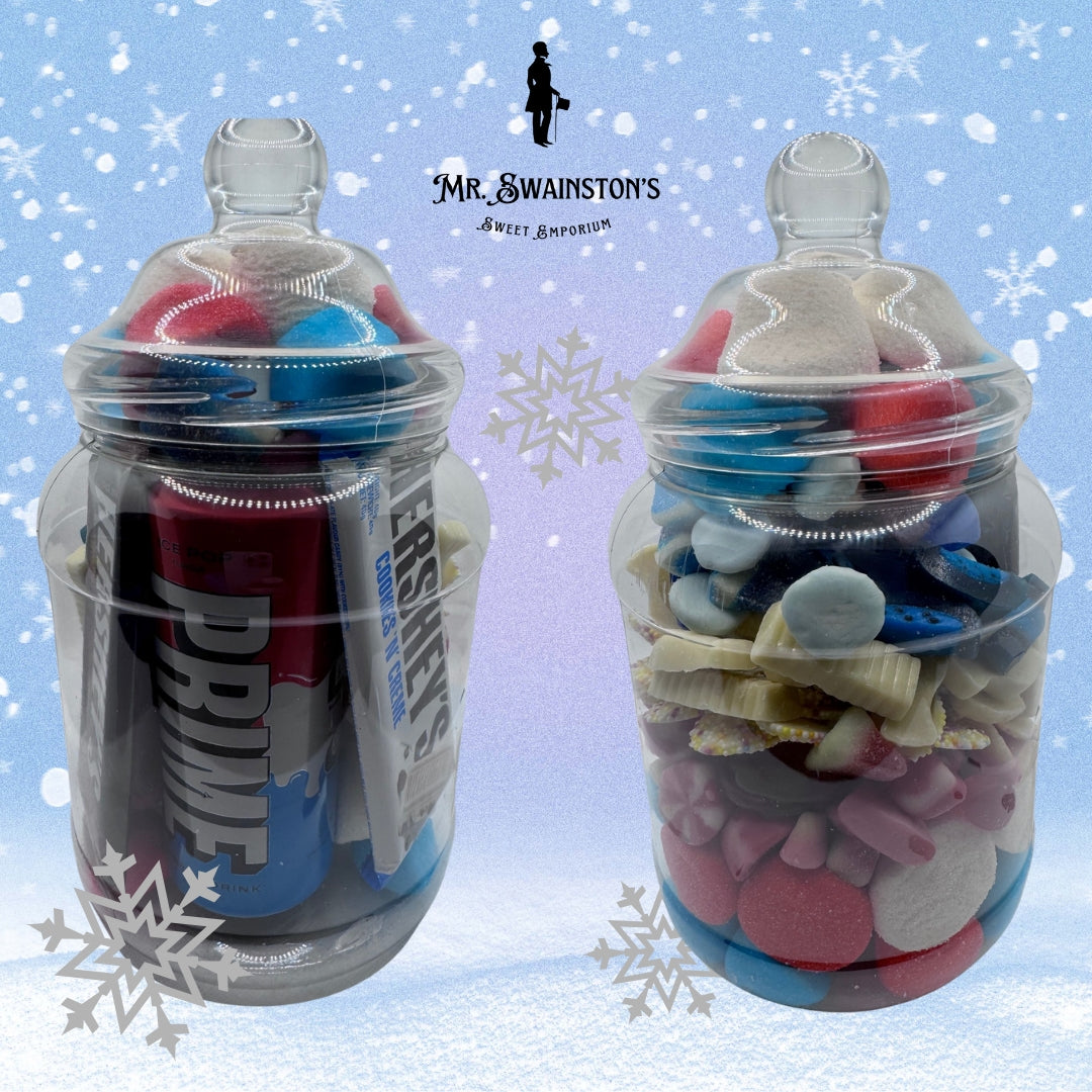 Sweet Jar with Drink, Chocolate and Candy