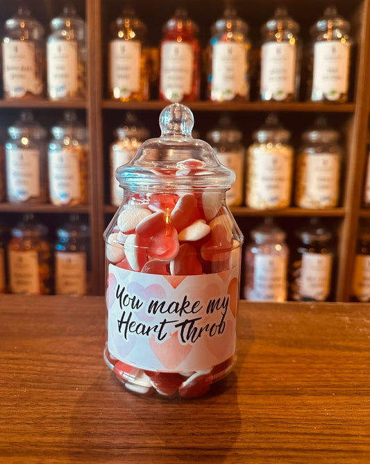 Valentines Sweet Jar - "You Make My Heart Throb"