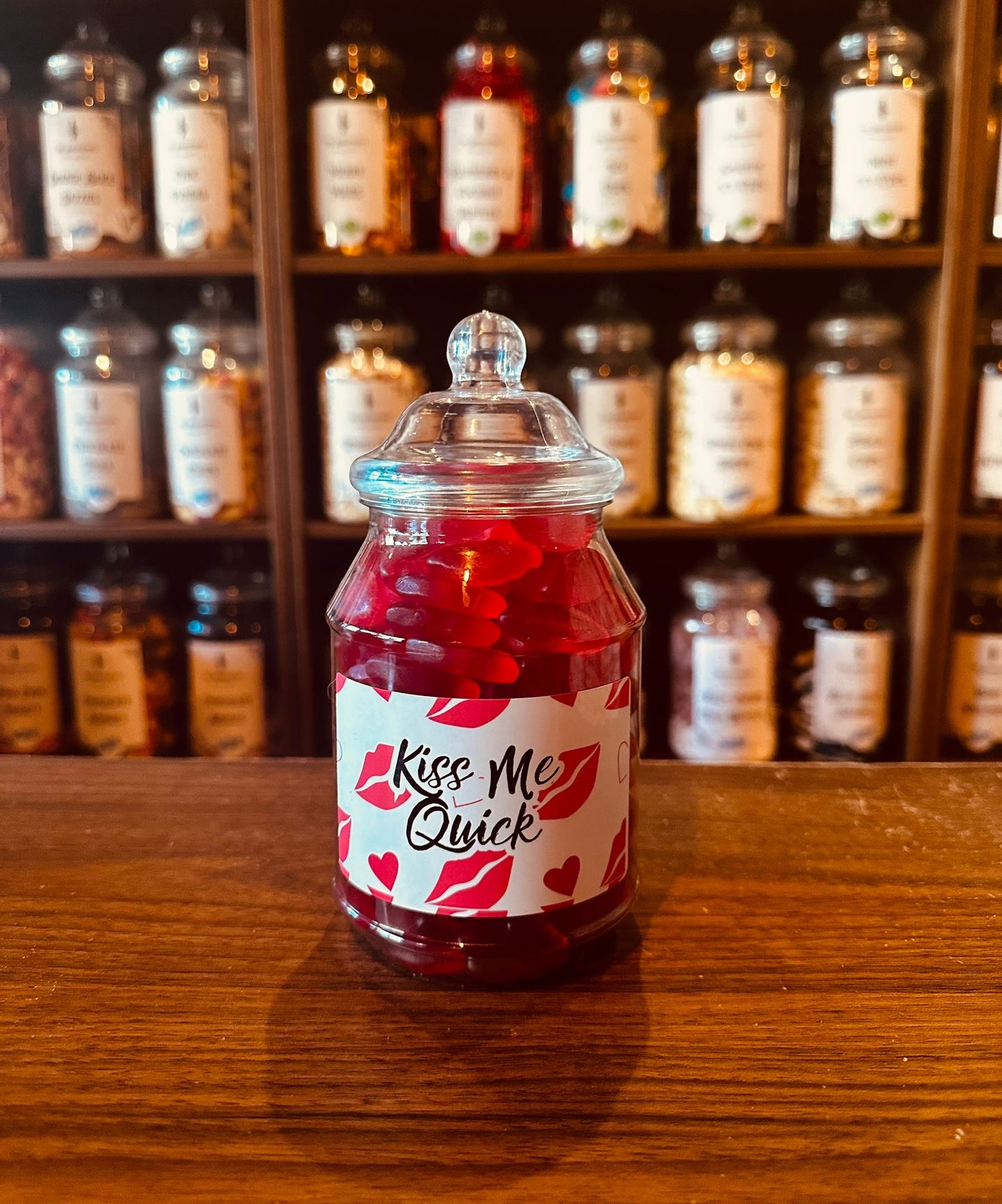 Valentines Sweet Jar - "Kiss Me Quick"