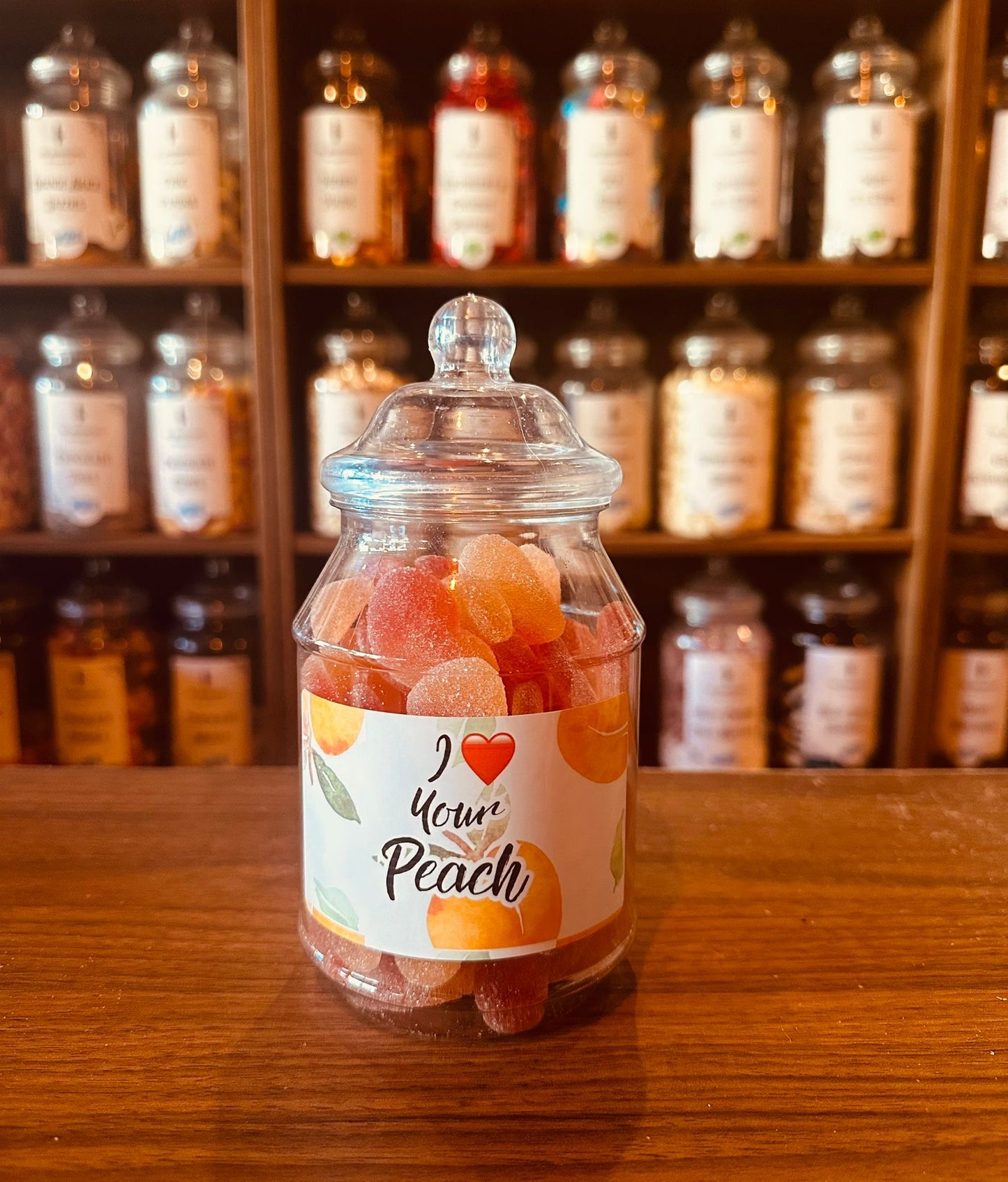 Valentines Sweet Jar - "I Love Your Peach"